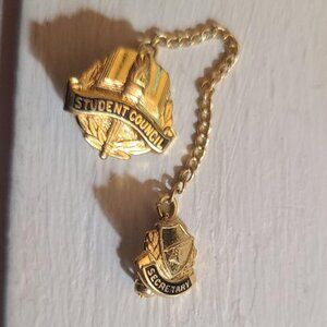 Student Council Secretary Vintage Lapel Pin